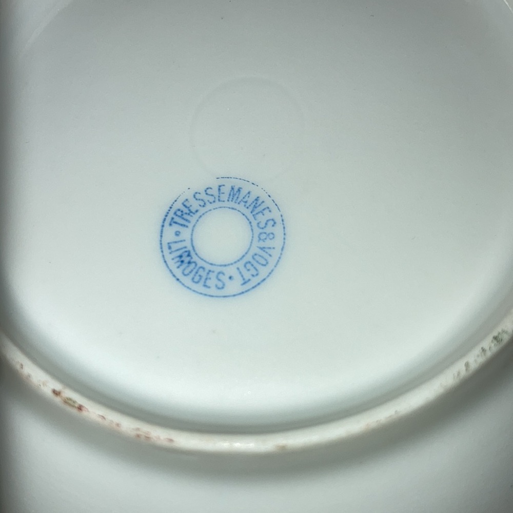 LIMOGE 5 lot sm. Bowls 1” deep w/gr., pink, blue, yel. flower sprays, - Picture 5 of 8